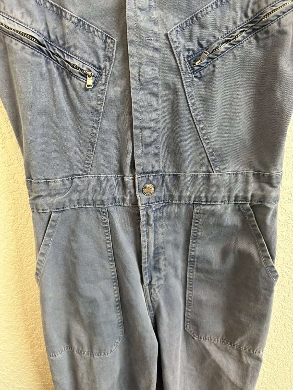 Zara, Pants Jumpsuit, Workwear, Small, Lightblue - Picture 6 of 9
